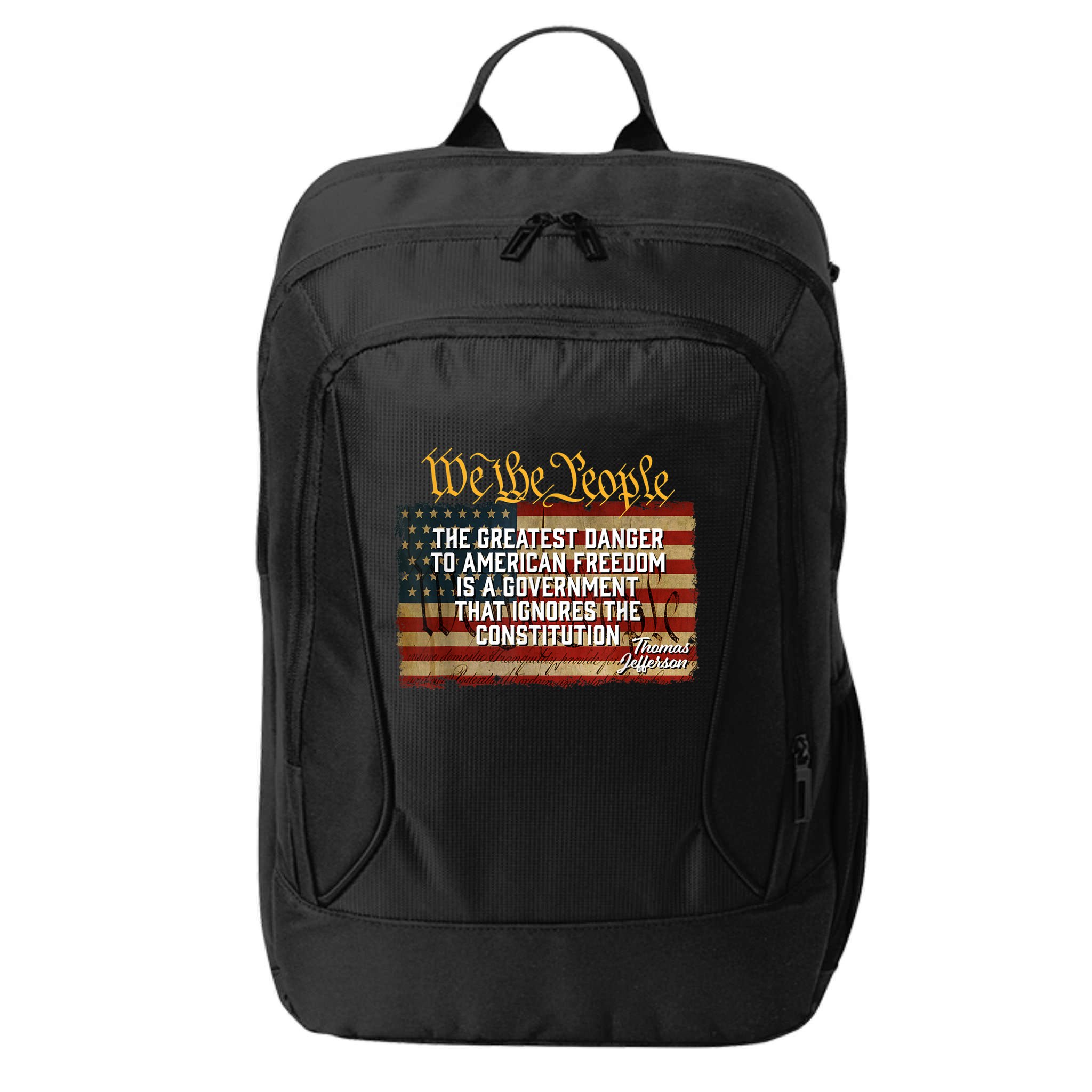 The Greatest Danger To American Freedom Thomas Jefferson City Backpack