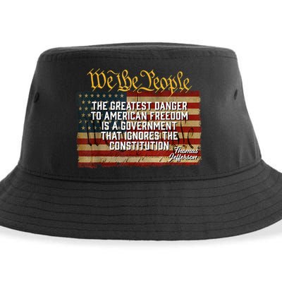 The Greatest Danger To American Freedom Thomas Jefferson Sustainable Bucket Hat