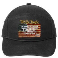 The Greatest Danger To American Freedom Thomas Jefferson 7-Panel Snapback Hat