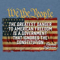 The Greatest Danger To American Freedom Thomas Jefferson Garment-Dyed Sweatshirt