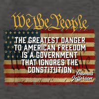 The Greatest Danger To American Freedom Thomas Jefferson Vector Backpack