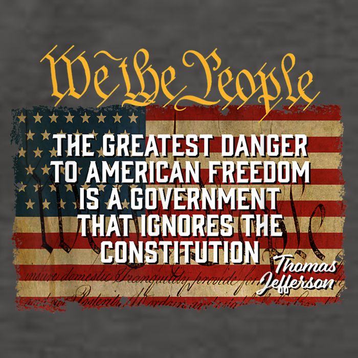 The Greatest Danger To American Freedom Thomas Jefferson Vector Backpack