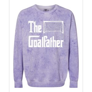 The Goalfather Dad Soccer Goalkeeper Goalie Coach Footballer Colorblast Crewneck Sweatshirt