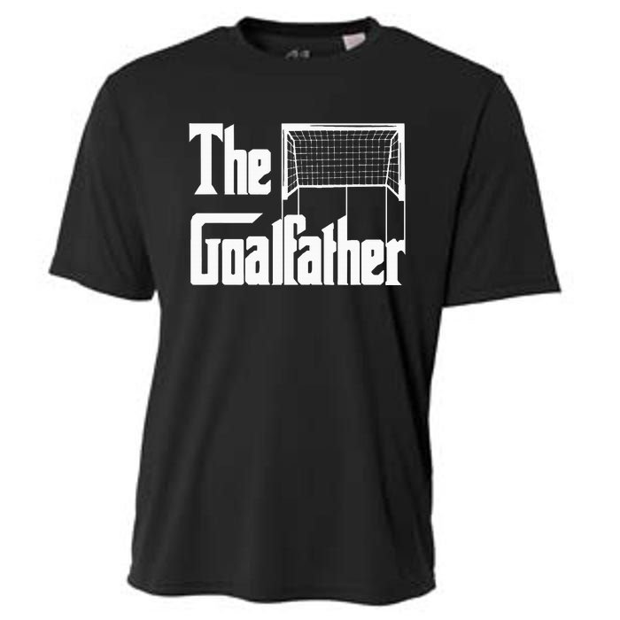 The Goalfather Dad Soccer Goalkeeper Goalie Coach Footballer Cooling Performance Crew T-Shirt