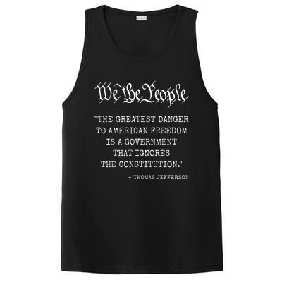 The Greatest Danger To Freedom Quote Thomas Jefferson PosiCharge Competitor Tank