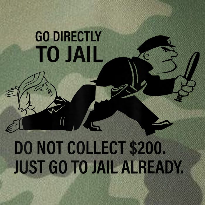 Trump Go Directly To Jail Do Not Collect $200 Legacy Tie Dye Trucker Hat