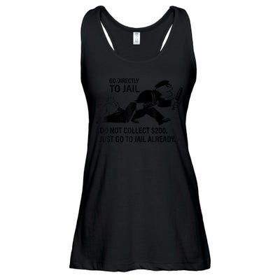 Trump Go Directly To Jail Do Not Collect $200 Ladies Essential Flowy Tank