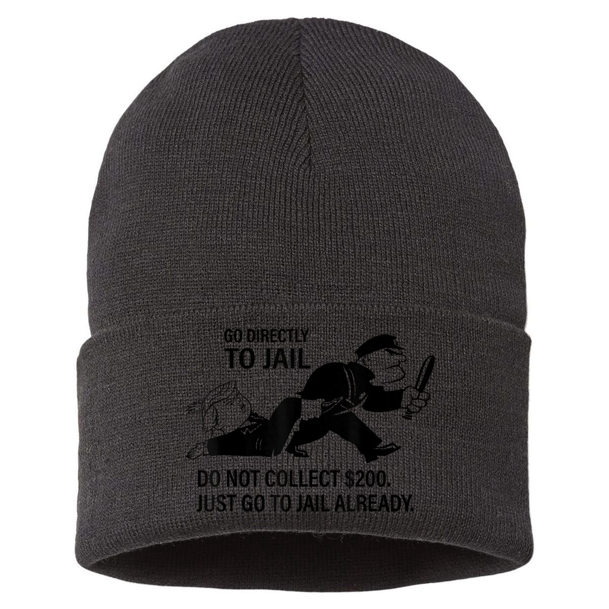 Trump Go Directly To Jail Do Not Collect $200 Sustainable Knit Beanie