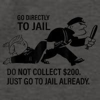 Trump Go Directly To Jail Do Not Collect $200 Vector Backpack