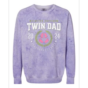 Twin Girl Dad Est 2024 Twin Dad To Be New Daddy Colorblast Crewneck Sweatshirt