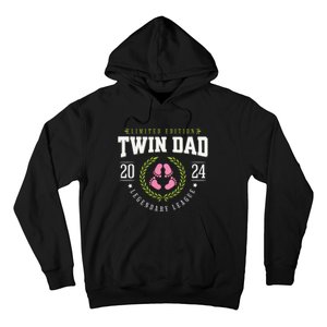 Twin Girl Dad Est 2024 Twin Dad To Be New Daddy Hoodie