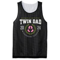 Twin Girl Dad Est 2024 Twin Dad To Be New Daddy Mesh Reversible Basketball Jersey Tank