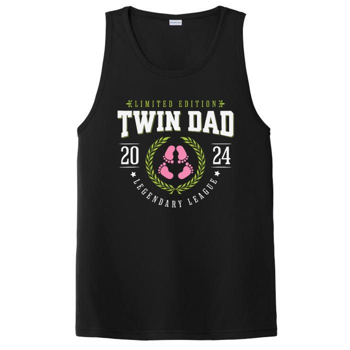 Twin Girl Dad Est 2024 Twin Dad To Be New Daddy PosiCharge Competitor Tank