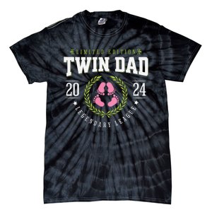 Twin Girl Dad Est 2024 Twin Dad To Be New Daddy Tie-Dye T-Shirt