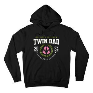 Twin Girl Dad Est 2024 Twin Dad To Be New Daddy Tall Hoodie