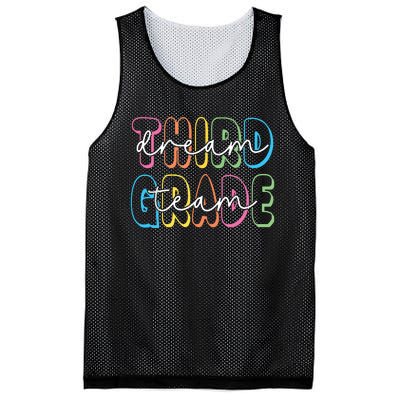 Third Grade Dream Team 3rd Grade Teacher Back To School Mesh Reversible Basketball Jersey Tank