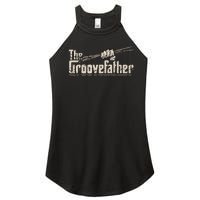 The Groovefather Drums Drumming Gifts Band Drummer Women’s Perfect Tri Rocker Tank