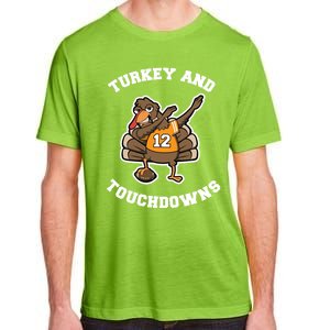 Thanksgiving Gift Dabbing Turkey Touchdown Football Gift Adult ChromaSoft Performance T-Shirt