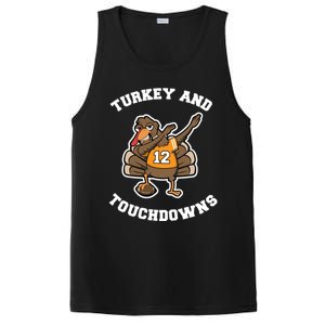 Thanksgiving Gift Dabbing Turkey Touchdown Football Gift PosiCharge Competitor Tank