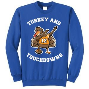 Thanksgiving Gift Dabbing Turkey Touchdown Football Gift Sweatshirt