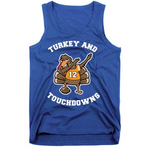 Thanksgiving Gift Dabbing Turkey Touchdown Football Gift Tank Top