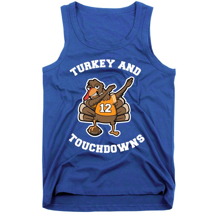 Thanksgiving Gift Dabbing Turkey Touchdown Football Gift Tank Top