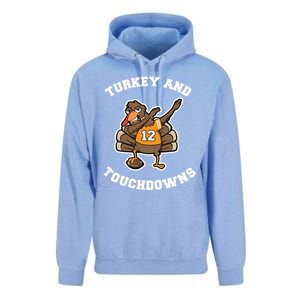 Thanksgiving Gift Dabbing Turkey Touchdown Football Gift Unisex Surf Hoodie