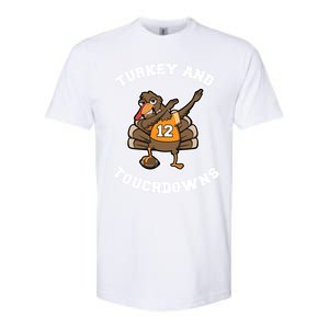 Thanksgiving Gift Dabbing Turkey Touchdown Football Gift Softstyle CVC T-Shirt