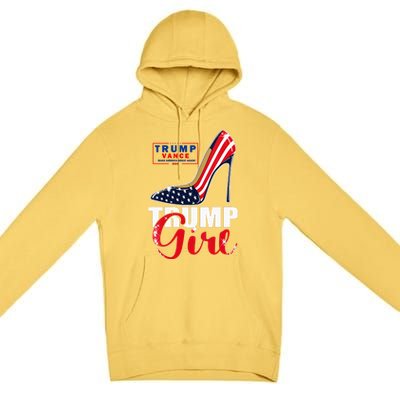 Trump Girl Donald Trump 2024 Jd Vance United States Presidential Election Premium Pullover Hoodie