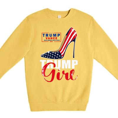 Trump Girl Donald Trump 2024 Jd Vance United States Presidential Election Premium Crewneck Sweatshirt