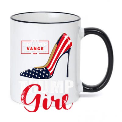 Trump Girl Donald Trump 2024 Jd Vance United States Presidential Election 11oz Black Color Changing Mug