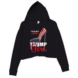 Trump Girl Donald Trump 2024 Jd Vance United States Presidential Election Crop Fleece Hoodie