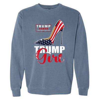 Trump Girl Donald Trump 2024 Jd Vance United States Presidential Election Garment-Dyed Sweatshirt