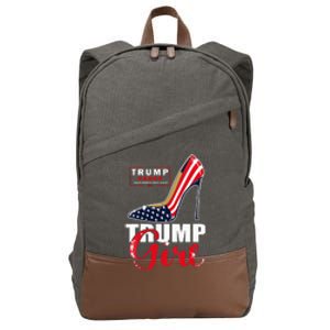 Trump Girl Donald Trump 2024 Jd Vance United States Presidential Election Cotton Canvas Backpack