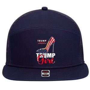 Trump Girl Donald Trump 2024 Jd Vance United States Presidential Election 7 Panel Mesh Trucker Snapback Hat