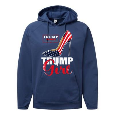 Trump Girl Donald Trump 2024 Jd Vance United States Presidential Election Performance Fleece Hoodie