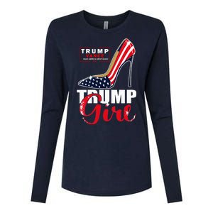 Trump Girl Donald Trump 2024 Jd Vance United States Presidential Election Womens Cotton Relaxed Long Sleeve T-Shirt