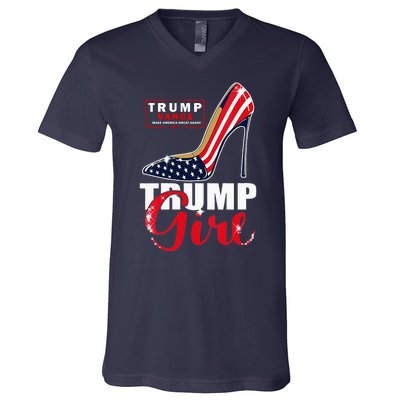 Trump Girl Donald Trump 2024 Jd Vance United States Presidential Election V-Neck T-Shirt