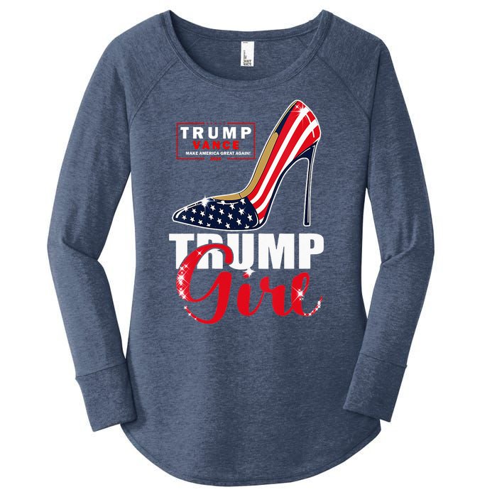 Trump Girl Donald Trump 2024 Jd Vance United States Presidential Election Women's Perfect Tri Tunic Long Sleeve Shirt