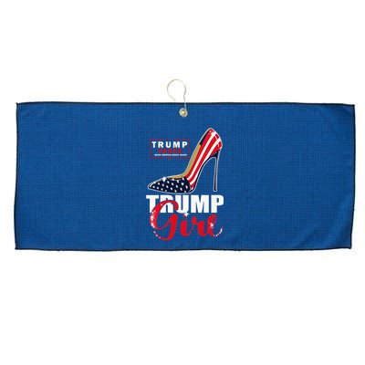 Trump Girl Donald Trump 2024 Jd Vance United States Presidential Election Large Microfiber Waffle Golf Towel