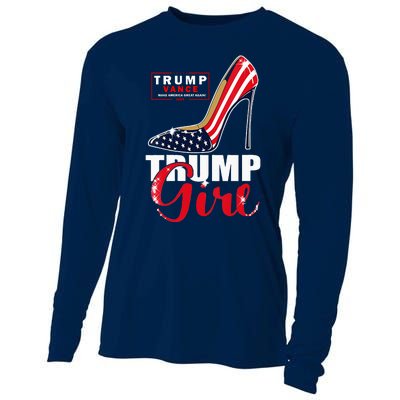 Trump Girl Donald Trump 2024 Jd Vance United States Presidential Election Cooling Performance Long Sleeve Crew