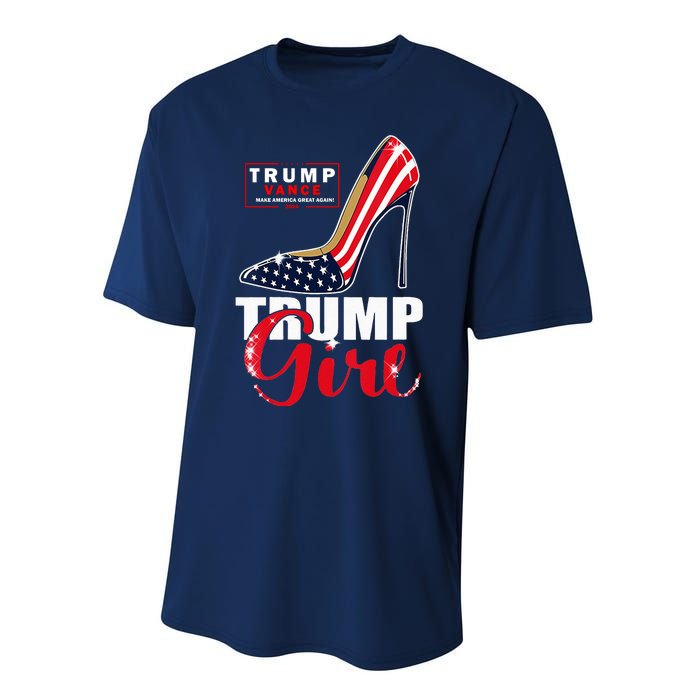 Trump Girl Donald Trump 2024 Jd Vance United States Presidential Election Performance Sprint T-Shirt