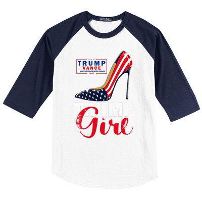 Trump Girl Donald Trump 2024 Jd Vance United States Presidential Election Baseball Sleeve Shirt