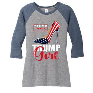 Trump Girl Donald Trump 2024 Jd Vance United States Presidential Election Women's Tri-Blend 3/4-Sleeve Raglan Shirt