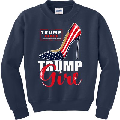 Trump Girl Donald Trump 2024 Jd Vance United States Presidential Election Kids Sweatshirt