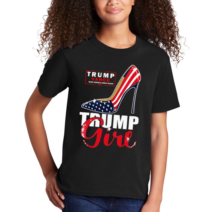 Trump Girl Donald Trump 2024 Jd Vance United States Presidential Election Kids T-Shirt