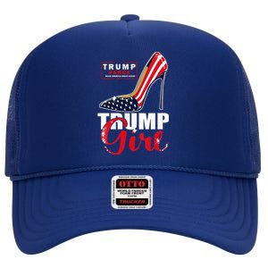 Trump Girl Donald Trump 2024 Jd Vance United States Presidential Election High Crown Mesh Back Trucker Hat