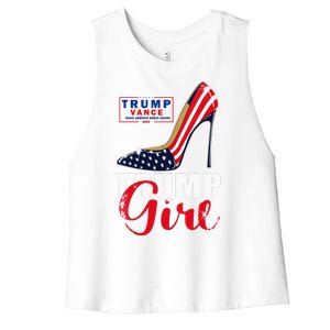 Trump Girl Donald Trump 2024 Jd Vance United States Presidential Election Women's Racerback Cropped Tank