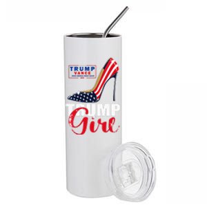 Trump Girl Donald Trump 2024 Jd Vance United States Presidential Election Stainless Steel Tumbler