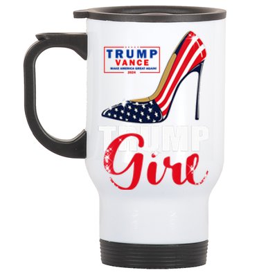 Trump Girl Donald Trump 2024 Jd Vance United States Presidential Election Stainless Steel Travel Mug